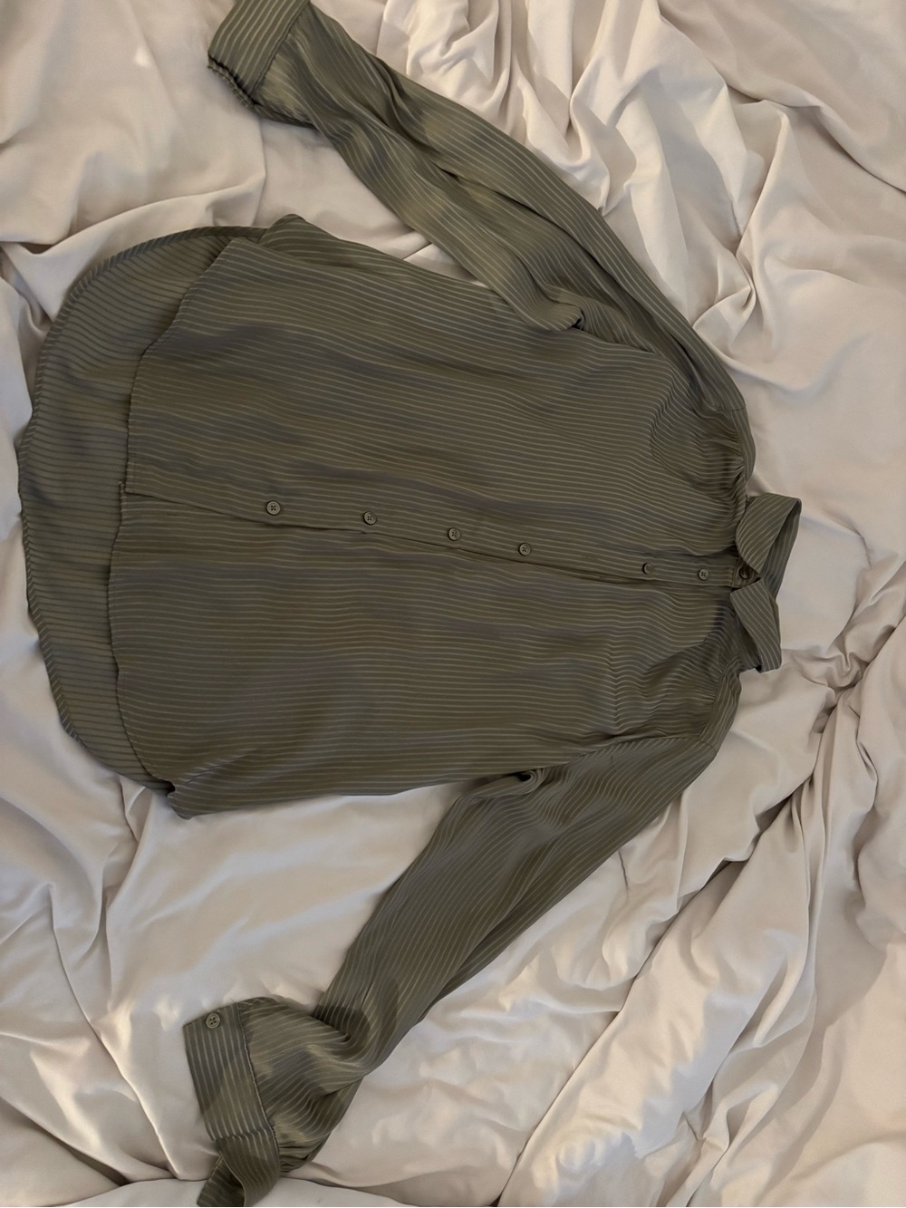 Light green stripped ish button down